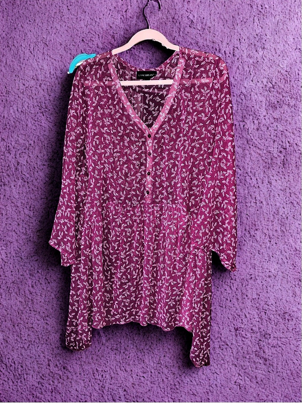 Lane Bryant Floral Tunic Pink Size 22/24 Like New